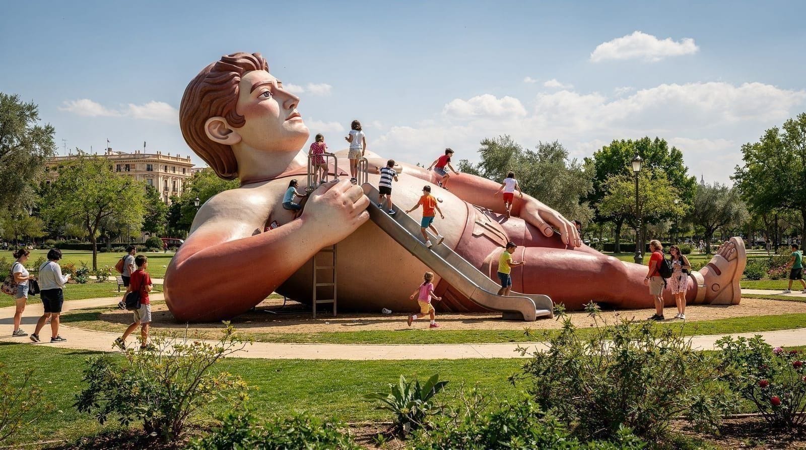 Gulliver playground Valencia: the free kids' landmark in the Turia Gardens — The giant Gulliver figure in Valencia's Turia Gardens is free, enormous and genu