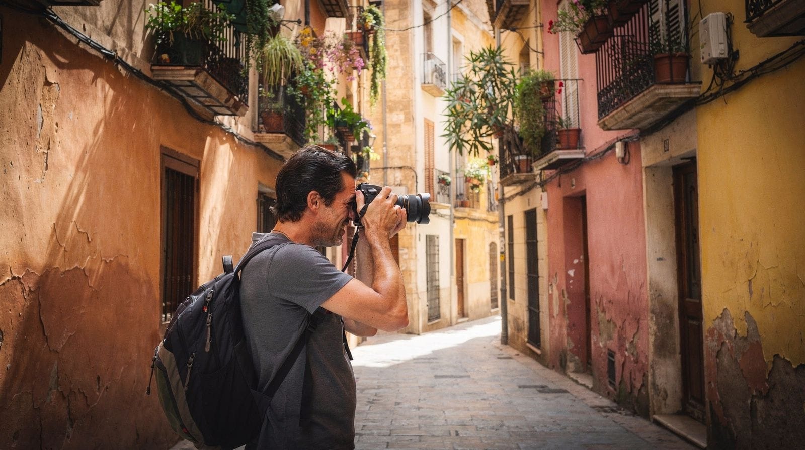 private video/photo shoot in old town with videographer