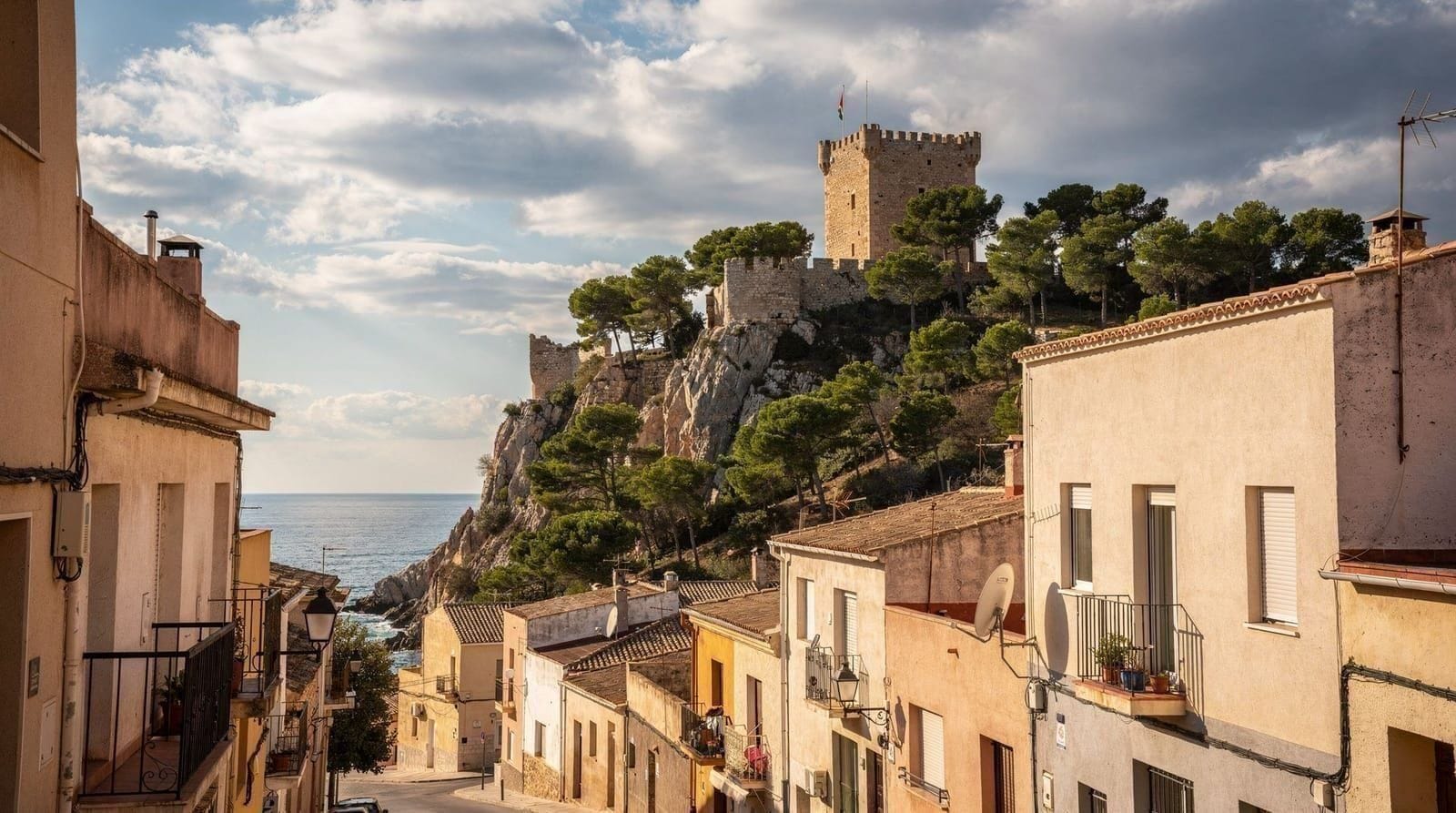Cullera day trip from Valencia: beaches, castle, and Albufera views — Day trip to Cullera from Valencia — 45 min by Cercanías C1. Rocky headland, sand