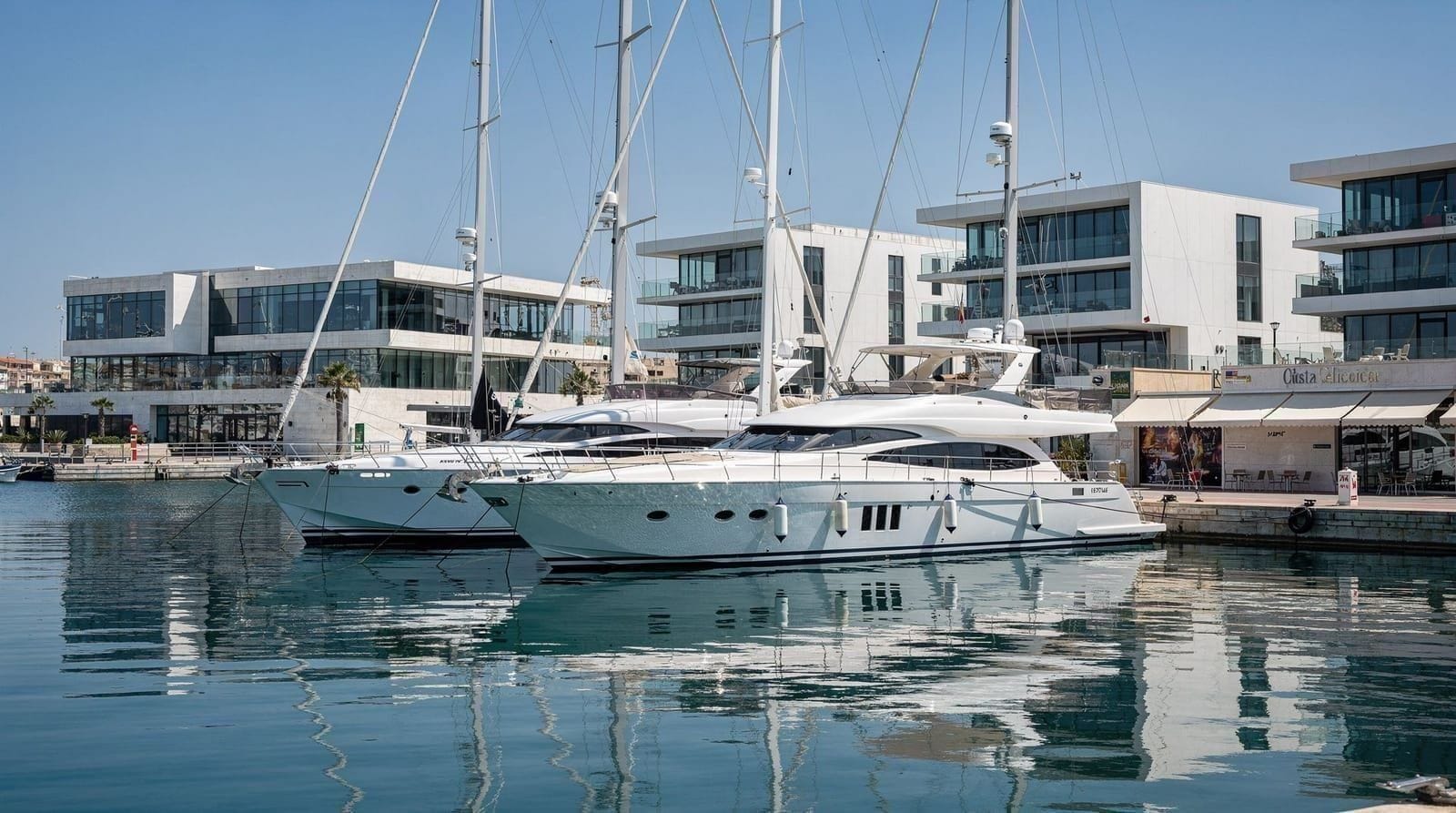 Marina Valencia and the America's Cup: what remains and what to do — Valencia's America's Cup marina: the Veles e Vents building, water sports hub, c