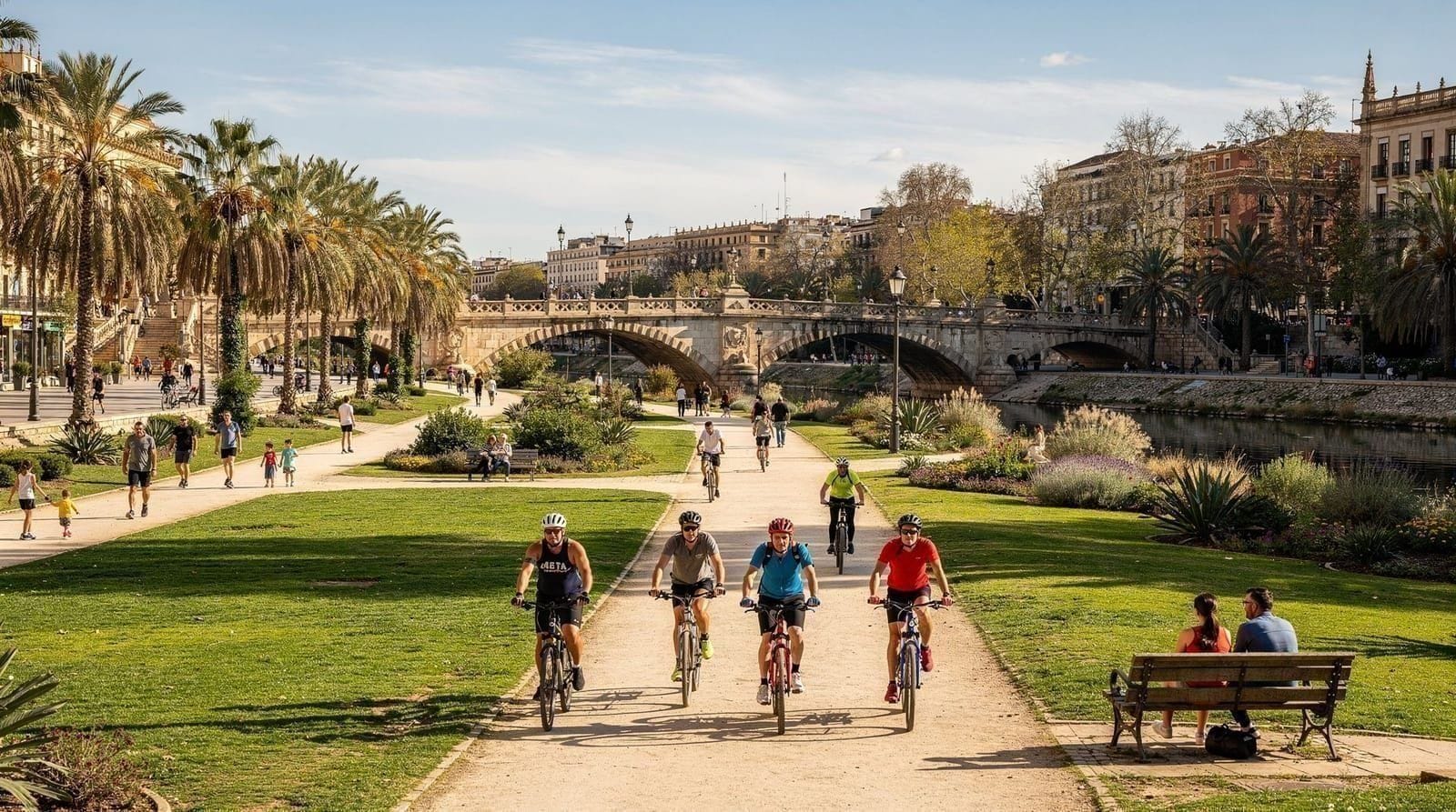Turia Gardens Valencia: the complete park guide — Complete guide to Valencia's Turia Gardens: 9 km riverbed park, cycling routes, 